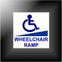1 x Disabled Wheelchair Ramp Sticker - Disability Sign